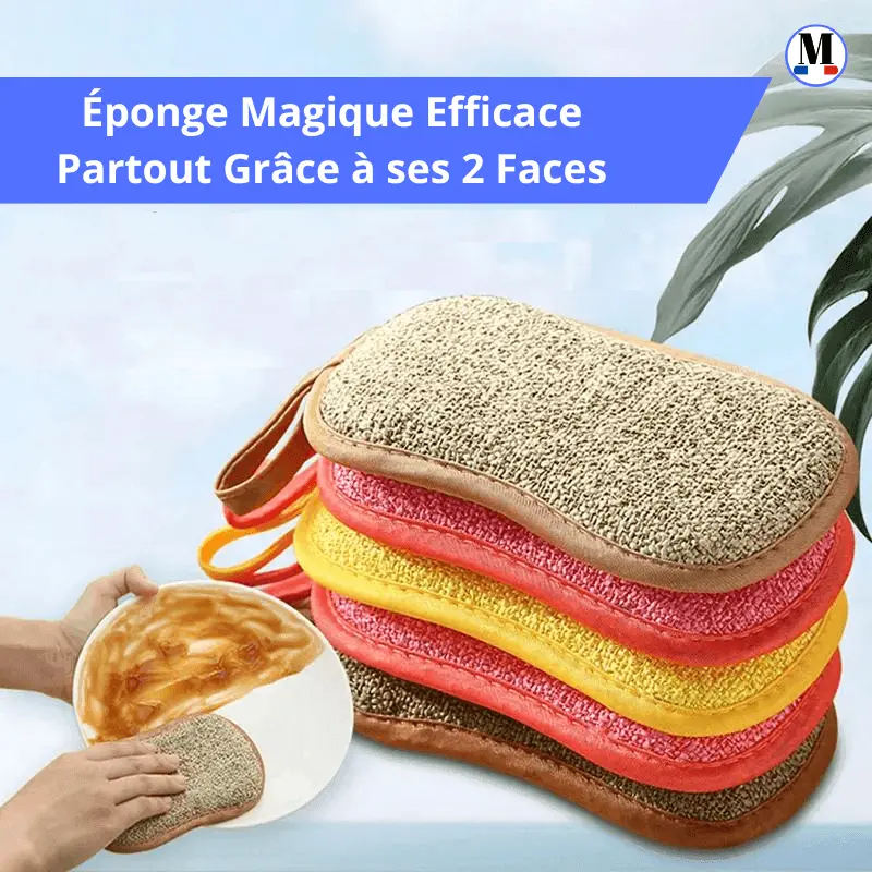 5 Eponges Lavable et Réutilisable - La Maison de la Housse®