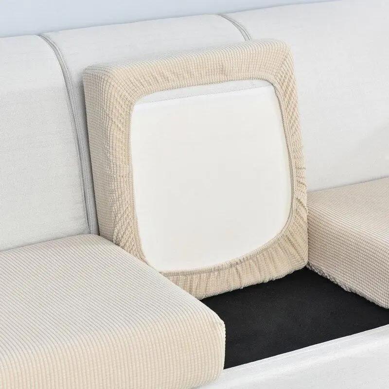 DESTOCKAGE - Housse de Coussin Beige Pour Siège D'assise Canapé - La Maison de la Housse®