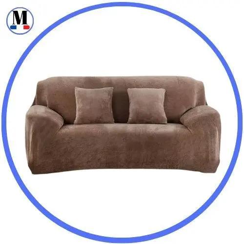 Housse de Canapé Velours Camel - La Maison de la Housse®