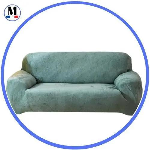 Housse de Canapé Velours Vert Lac - La Maison de la Housse®