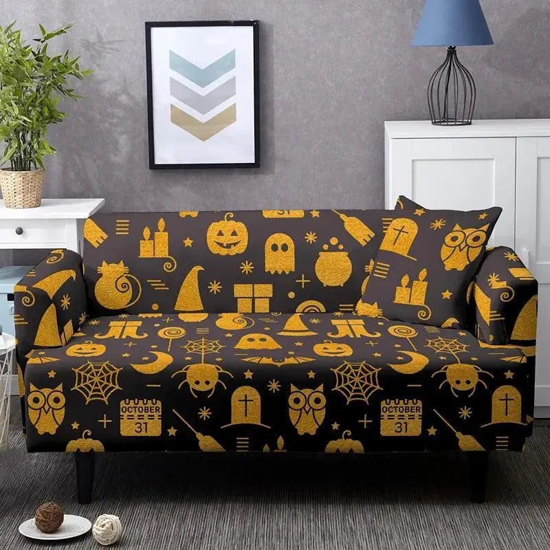 Housse de canapé Citrouille Halloween - La Maison de la Housse®