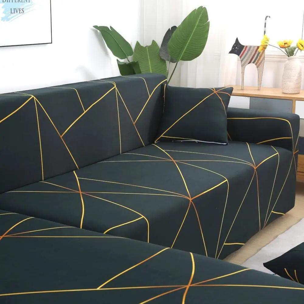 Housse De Canapé d'Angle - Motif Composées - La Maison de la Housse®