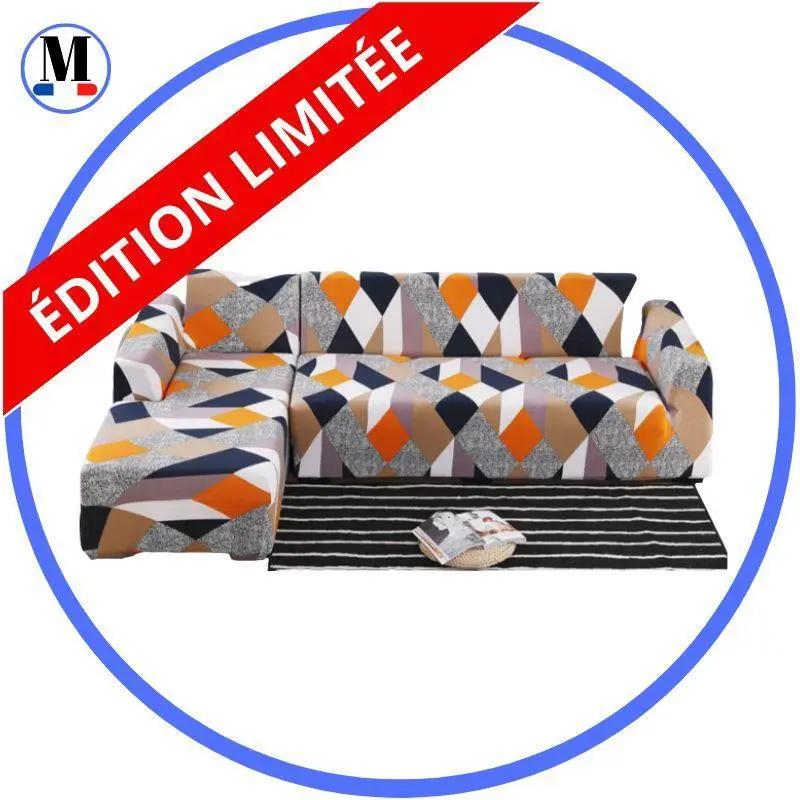 Housse De Canapé d'Angle Extensibles - Motif Maderense - La Maison de la Housse®