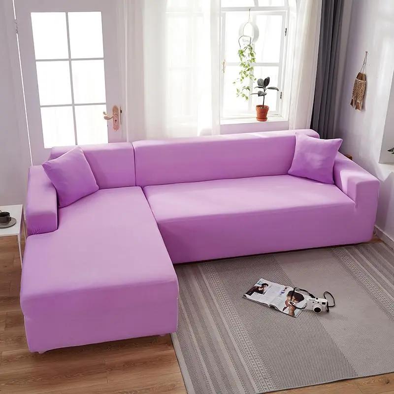 Housse de canapé droit et d’angle – Violet clair La Maison De La Housse