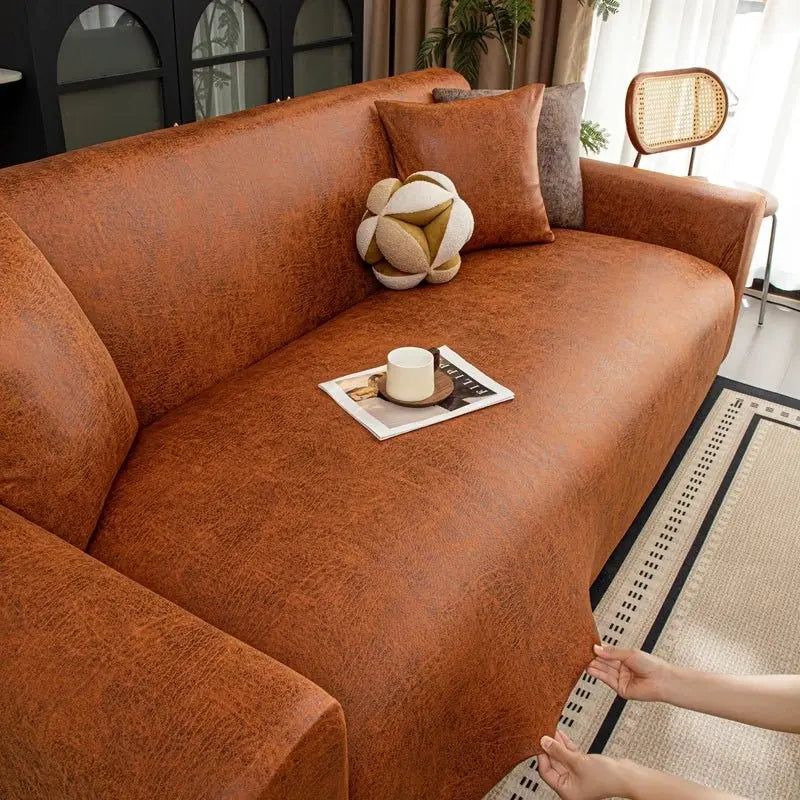 Housses de Canapé Extensibles - Effet Cuir - La Maison de la Housse®