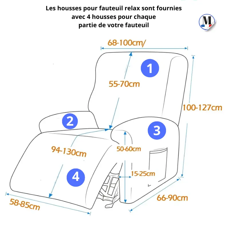 Housses de fauteuil inclinables imperméables - La Maison de la Housse®
