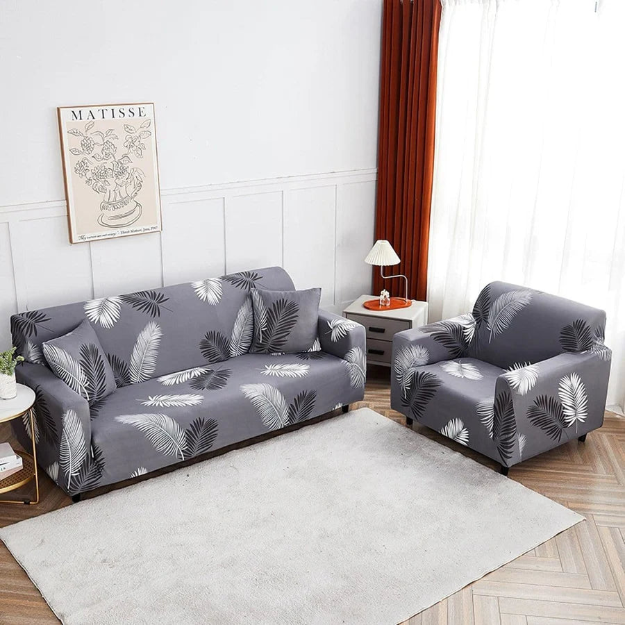 Motif Lonic - Housse de Canapé d’Angle Extensible