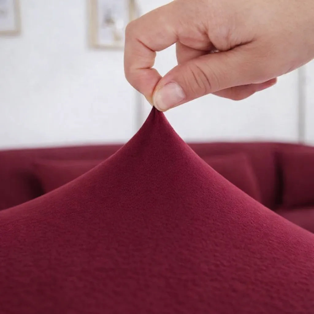 Rouge Vin - Housse de Canapé tissus Extensible
