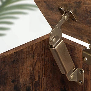 Banc de rangement en bois avec coffre