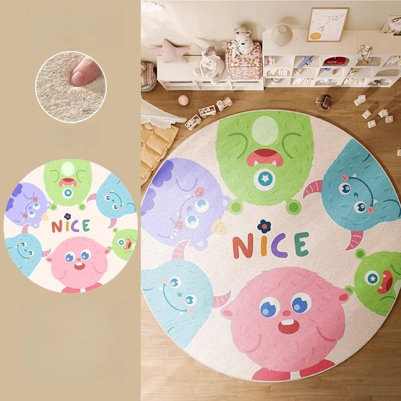 Tapis Rond Cartoon Animaux