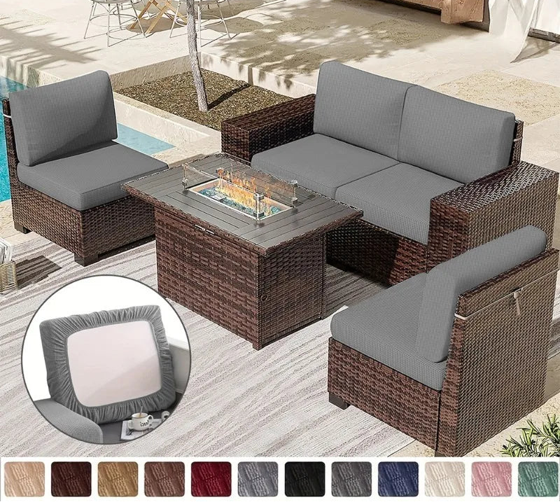 Housse de Coussin Extérieur Imperméable Microfibre