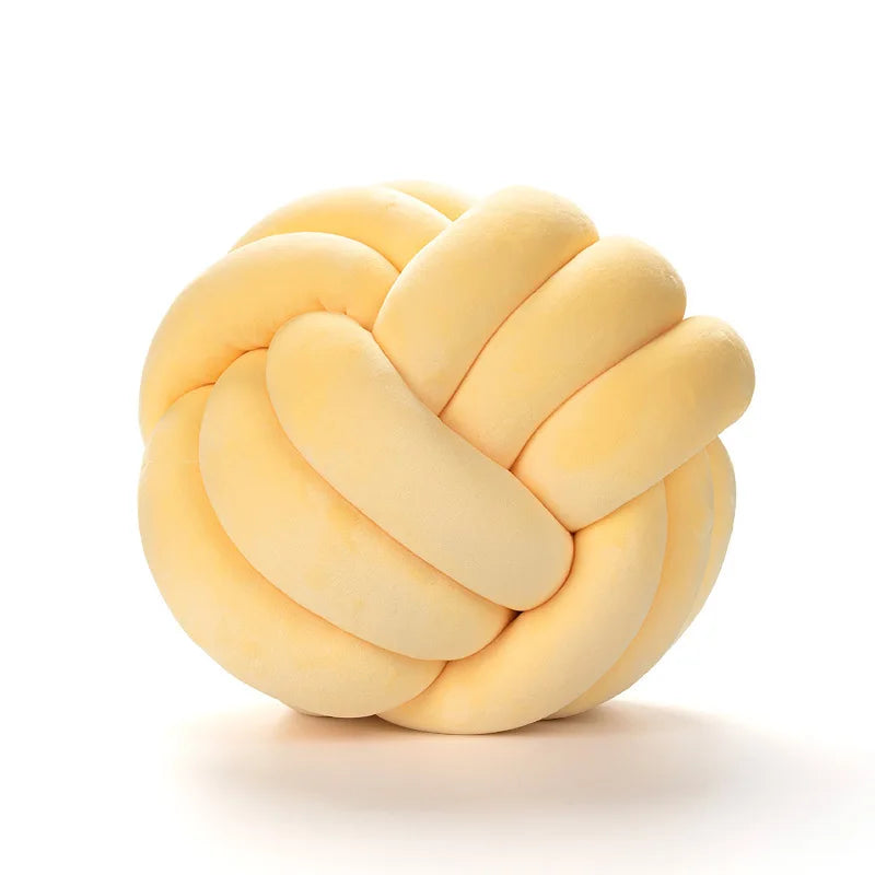 1 Coussin Boule Nœud Design – Décoratif Moderne en Velours