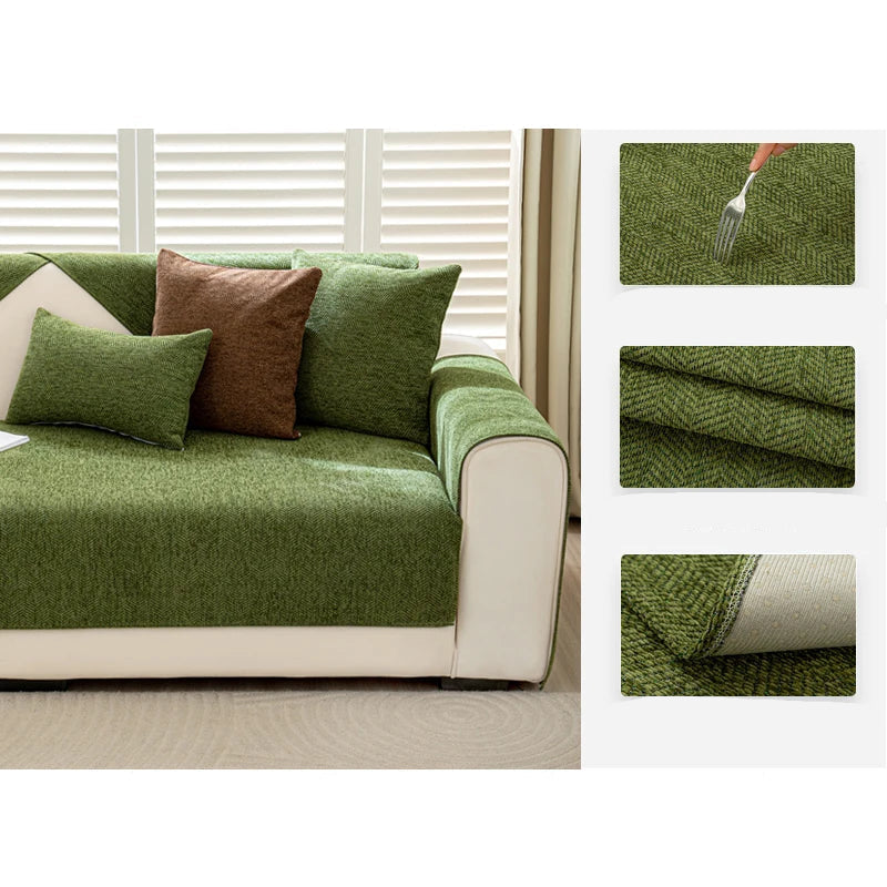 Protège Canapé Design Antidérapant – Jacquard Chenille Renforcée