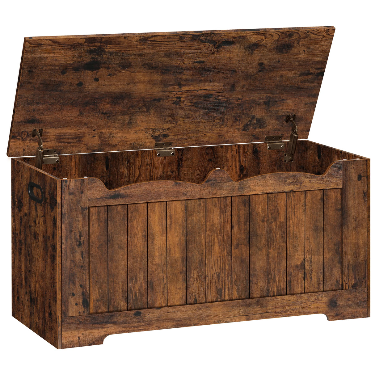 Banc de rangement en bois avec coffre