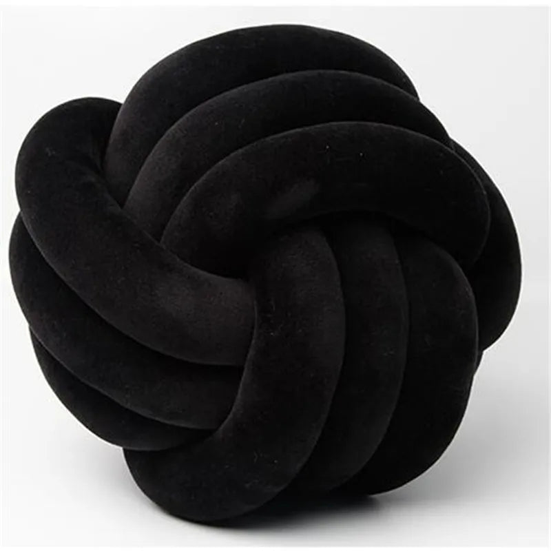 1 Coussin Boule Nœud Design – Décoratif Moderne en Velours