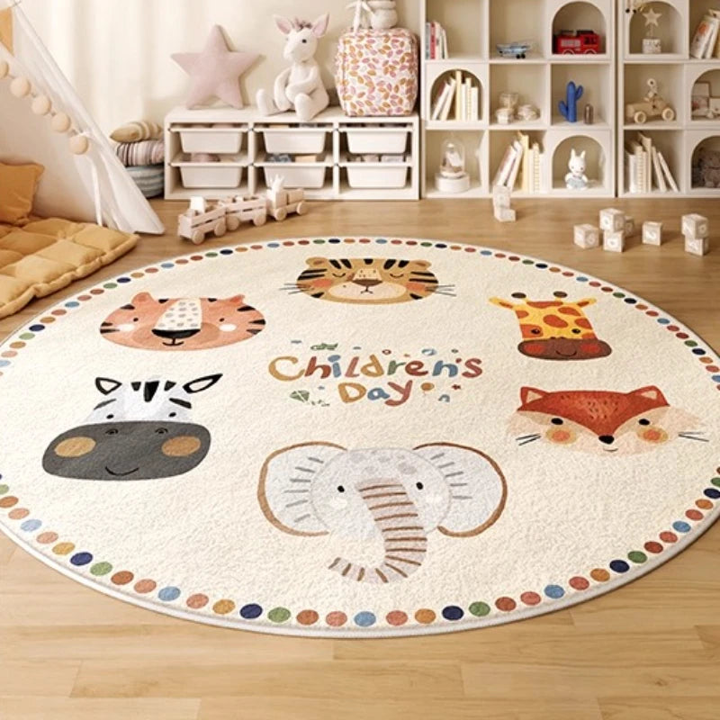 Tapis Rond Cartoon Animaux