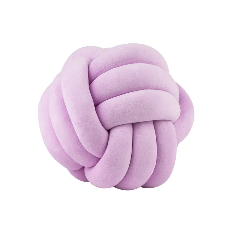 1 Coussin Boule Nœud Design – Décoratif Moderne en Velours