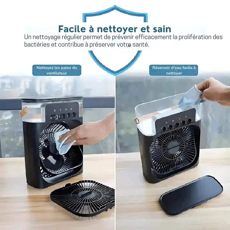 Ventilateur Silencieux Climatiseur Portable Brumisateur USB - FreezeX Air® - La Maison de la Housse®