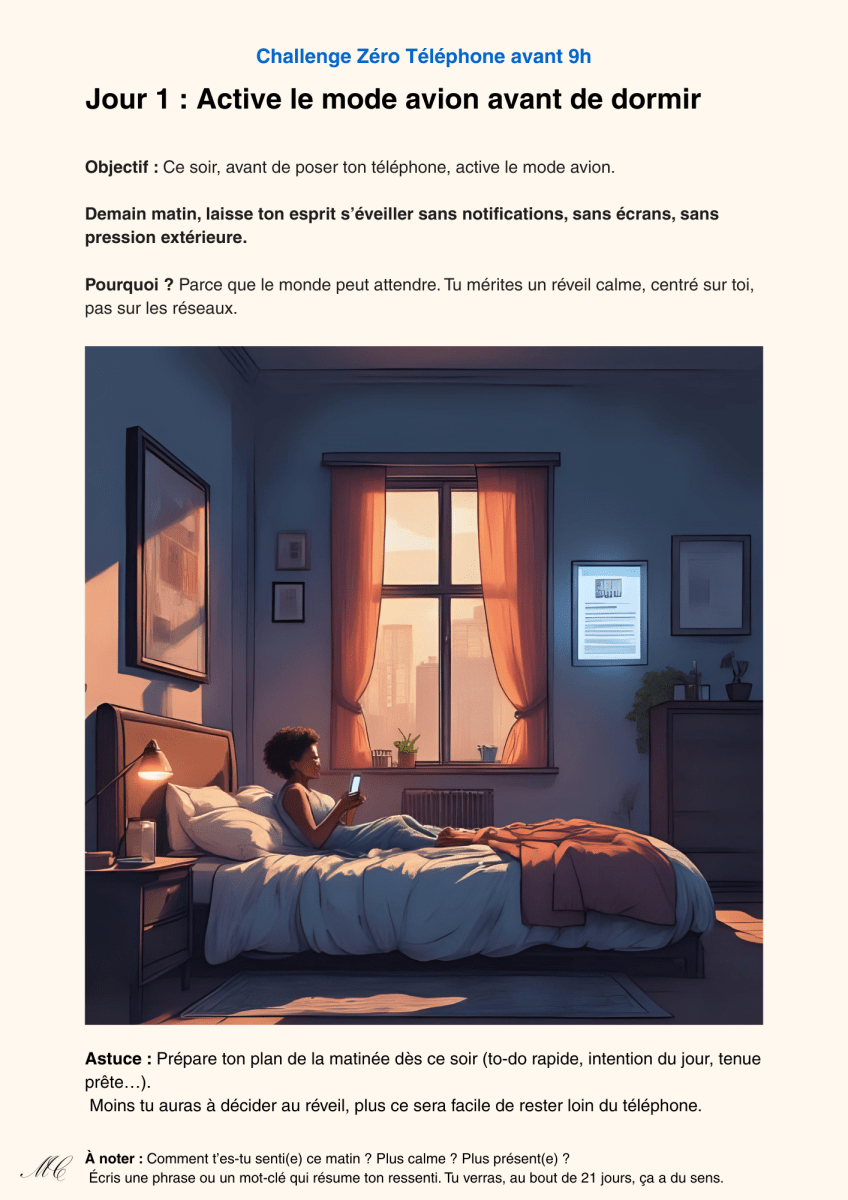 Challenge Zéro Téléphone avant 9h - La Maison de la Housse®