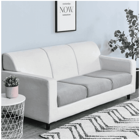 DESTOCKAGE - Housse Coussin d'Assise Canapé Gris Clair - La Maison de la Housse®