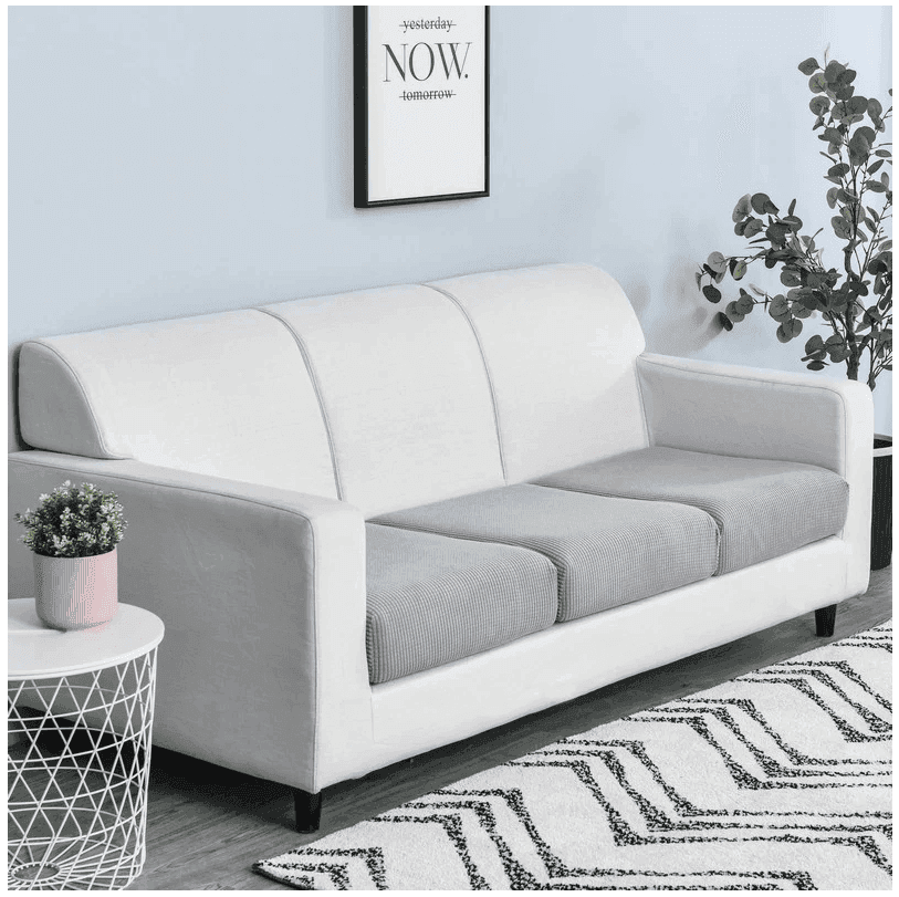 DESTOCKAGE - Housse Coussin d'Assise Canapé Gris Clair - La Maison de la Housse®
