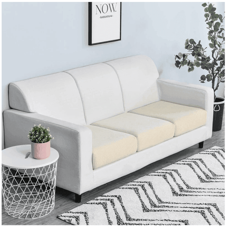 DESTOCKAGE - Housse de Coussin Beige Pour Siège D'assise Canapé - La Maison de la Housse®