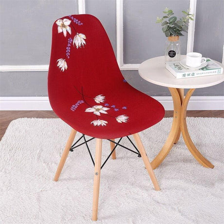 Destockage - Housse Pour chaise Scandinave - Red Floral - La Maison de la Housse®