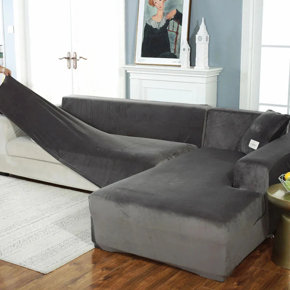 housse-de-canape-dangle-en-velours-gris – La Maison de la Housse