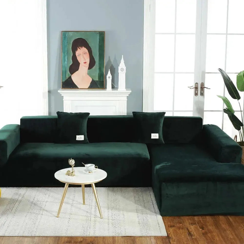 housse-de-canape-dangle-en-velours-vert – La Maison de la Housse