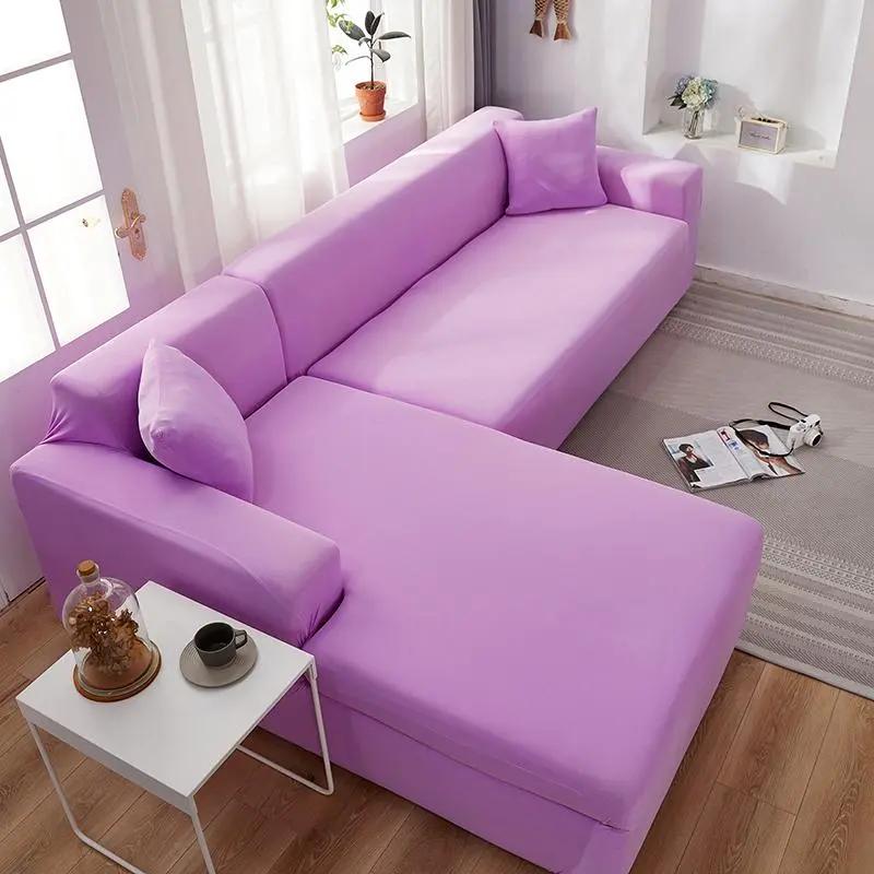 Housse de canapé d’angle Violet clair pour product_type – La Maison De La Housse