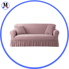 Housse de canapé en Microfibre Style Jupe Rose