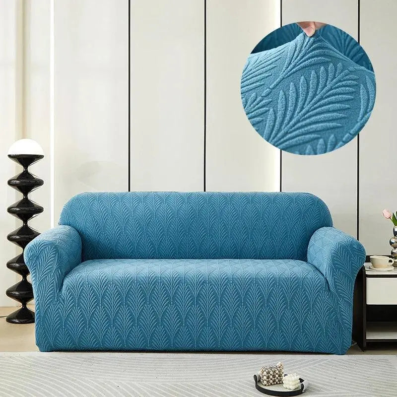 Housse de Canapé Extensible en Jacquard Bleu pour Housse de canapé – La Maison de la Housse®