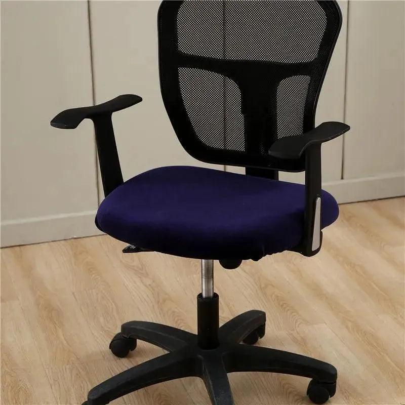 housse-de-chaise-bleu-nuit-de-bureau-style-velours – La Maison de la Housse