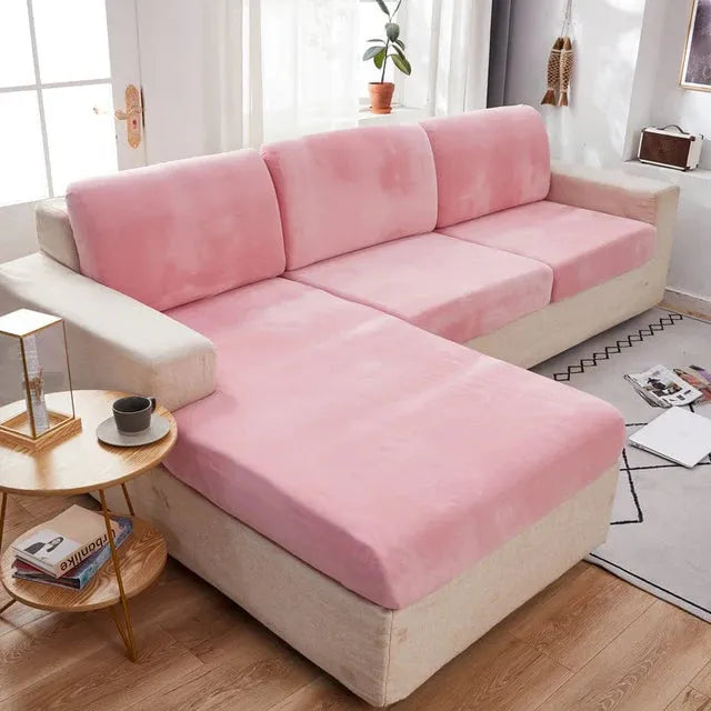 housse-de-coussin-de-siege-dassise-en-velours-rose-canape-fauteuil – La Maison de la Housse