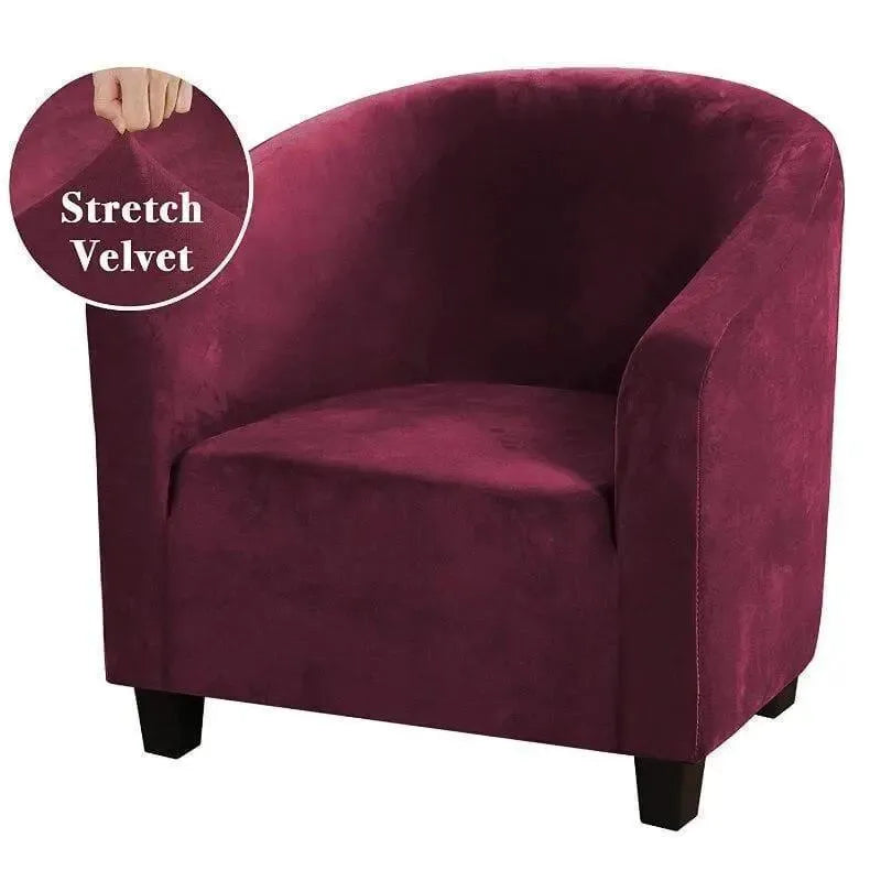 housse-de-fauteuil-club-velours-rouge-vin – La Maison de la Housse