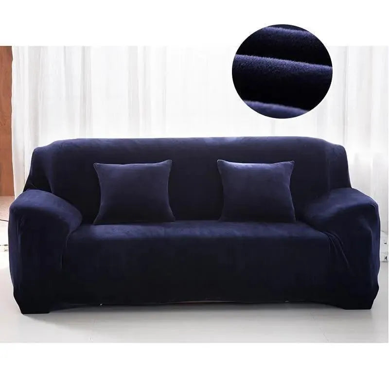 housse-en-velours-bleu-nuit-pour-canape-extensible-ajustable – La Maison de la Housse