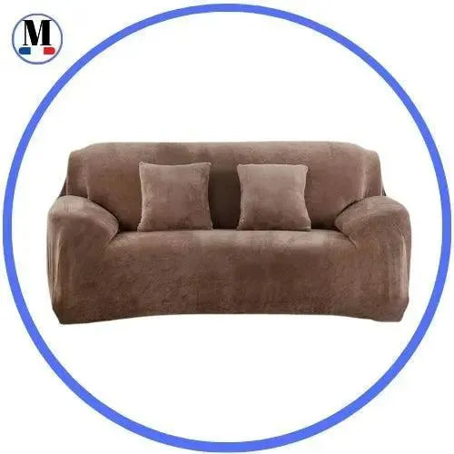housse-en-velours-camel-pour-canape-extensible-ajustable – La Maison de la Housse