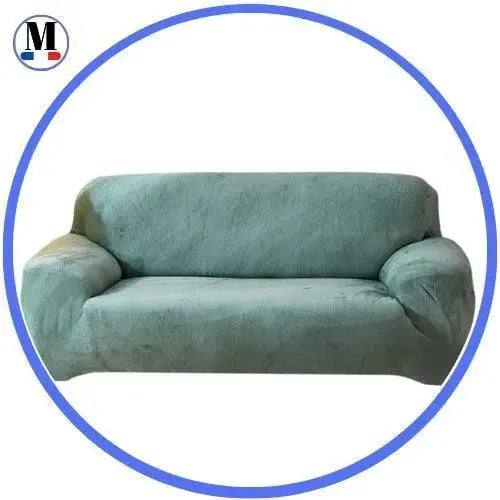 housse-en-velours-cyan-pour-canape-extensible-ajustable – La Maison de la Housse