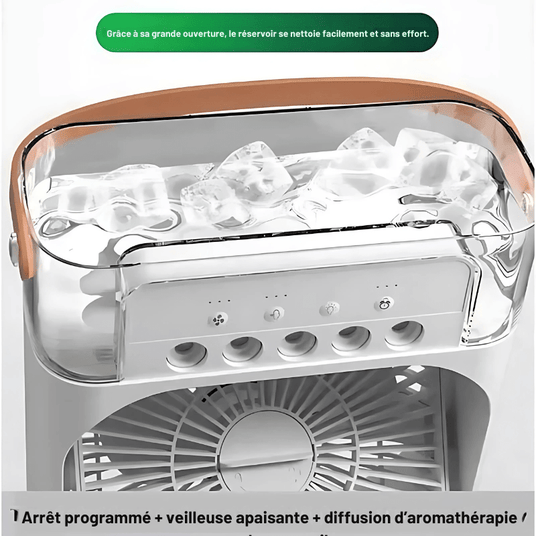 Ventilateur Silencieux Climatiseur Portable Brumisateur USB - FreezeX Air® - La Maison de la Housse®