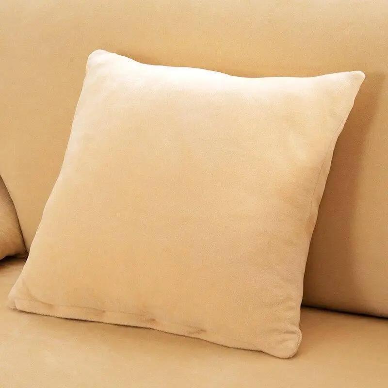 2 Housses De Coussin En Velours Beige 45x45cm - Pour Canapé - La Maison de la Housse®