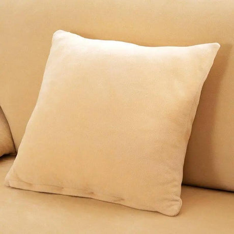 2 Housses De Coussin En Velours Beige 45x45cm - Pour Canapé - La Maison de la Housse®