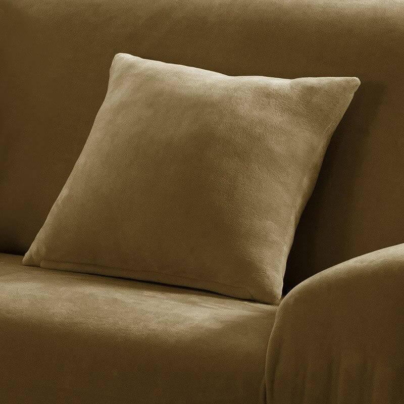 2 Housses De Coussin En Velours Vert Army 45x45cm - Pour Canapé - La Maison de la Housse®