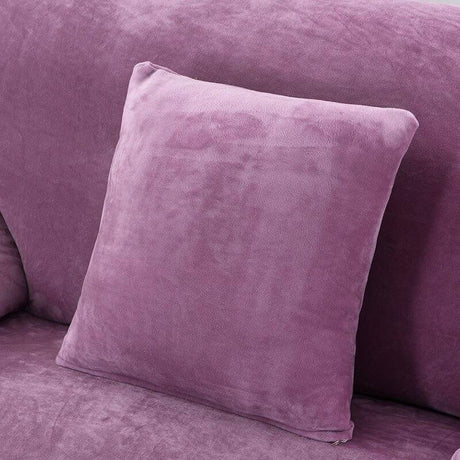 2 Housses De Coussin En Velours Violet Claire 45x45cm - Pour Canapé - La Maison de la Housse®
