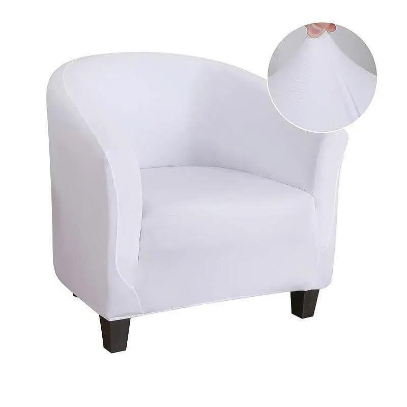 Housse Blanc De Fauteuil Club - Extensible - La Maison de la Housse®