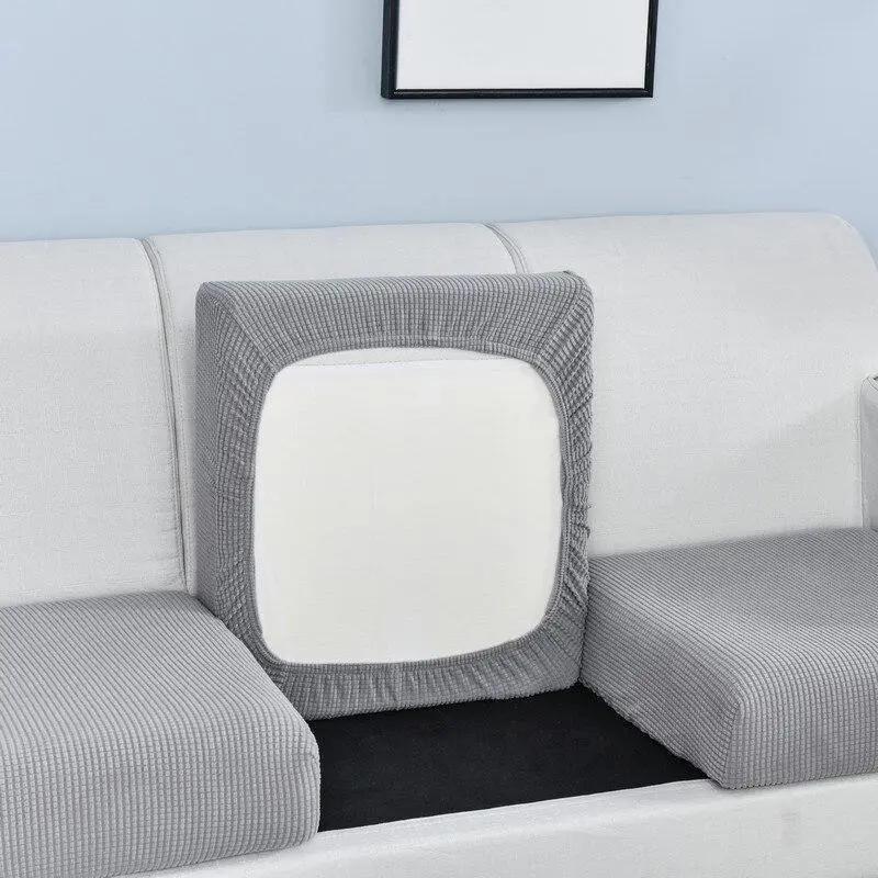 Housse Gris Clair Coussin d'Assise Canapé & Fauteuil - La Maison de la Housse®