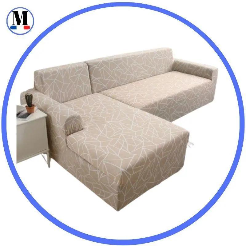 Housse De Canapé d'Angle Extensibles - Motif Pratense - La Maison de la Housse®