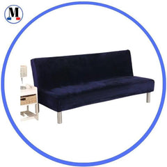 Housses De Canapé Clic Clac En Velours Bleu Nuit