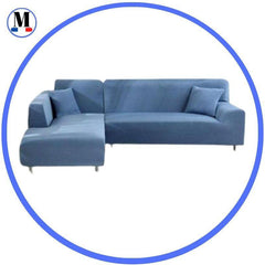 Housse De Canapé d'Angle Bleu Clair