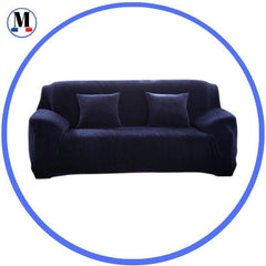 Housse de Canapé Velours Bleu Nuit