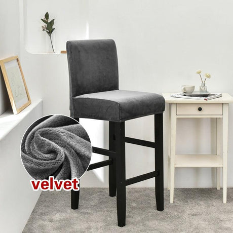 Housse de chaise de bar en velours - La Maison de la Housse®